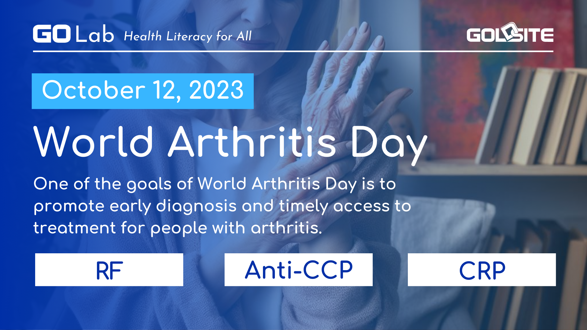 Quels tests de laboratoire diagnostiquent l'arthrite? -Golab le jour de l'arthrite mondiale